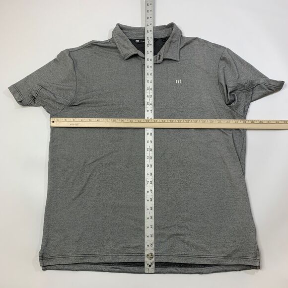 Travis Mathew Shirt Mens XL Grey Royal Links Golf Club Droptail Hem Polo - Picture 6 of 10